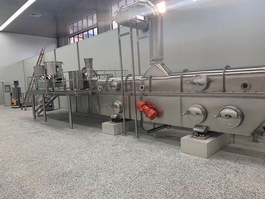 Energiezuinige vloeibaar beddroger met PLC-besturingssysteem en 100-1000 kg/uur capaciteit